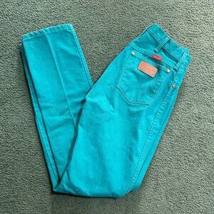 Wrangler Turquoise Cotton Jeans